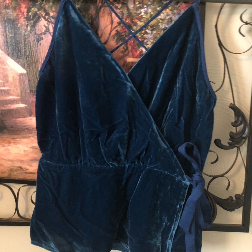 Electric blue Cross tie tank top express NWT